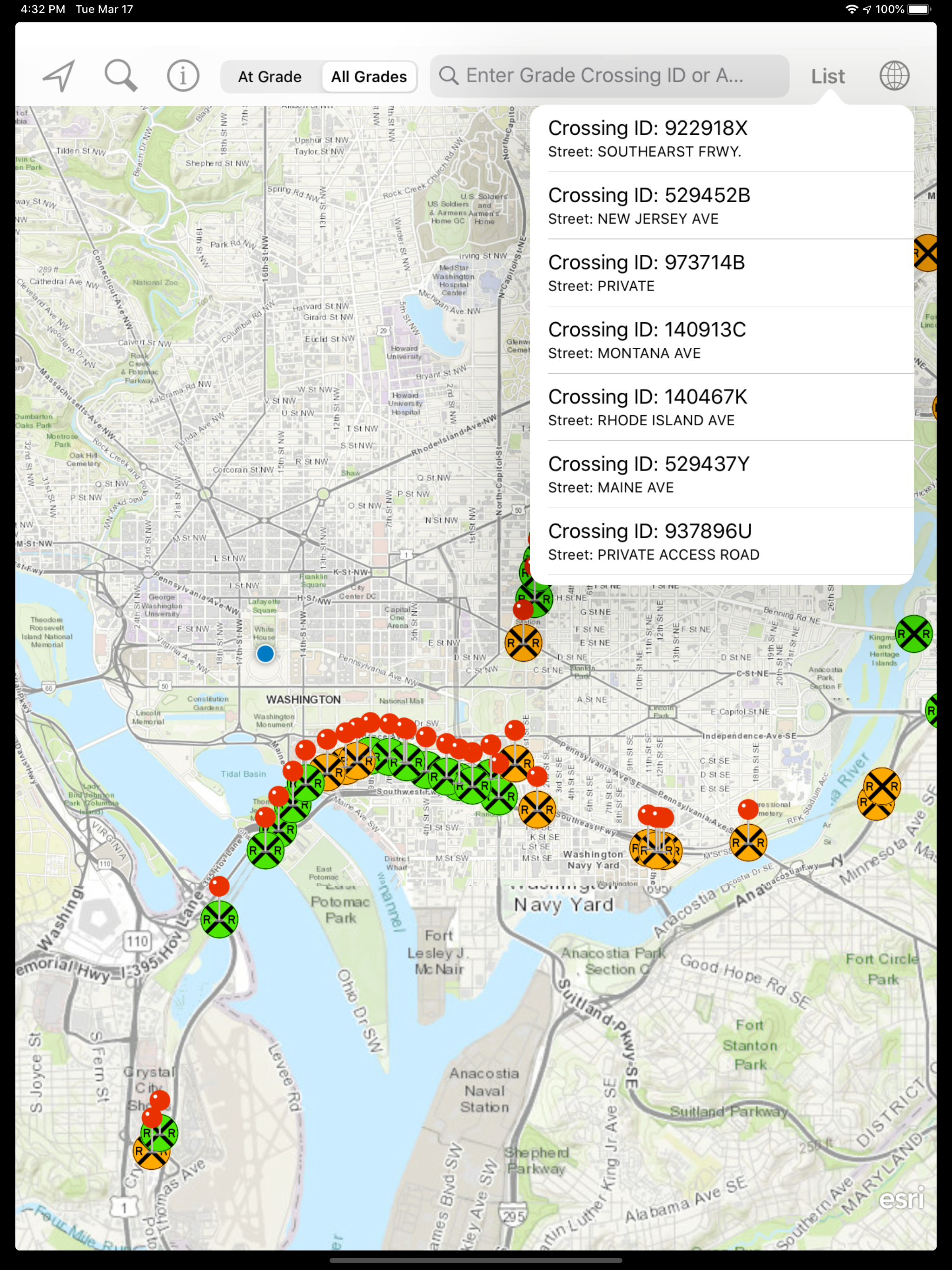 Rail Crossing Locator