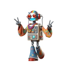 Hippy Robot Stickers