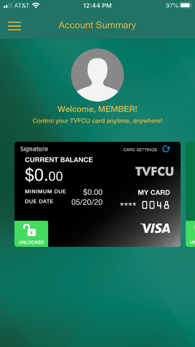 TVFCU Cards Screenshot