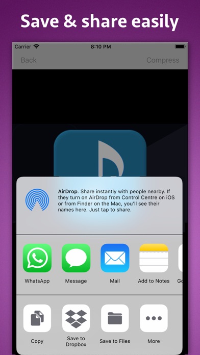 Video-Photo-Audio Compressor iPhone screenshot 8 - Photo & Video app
