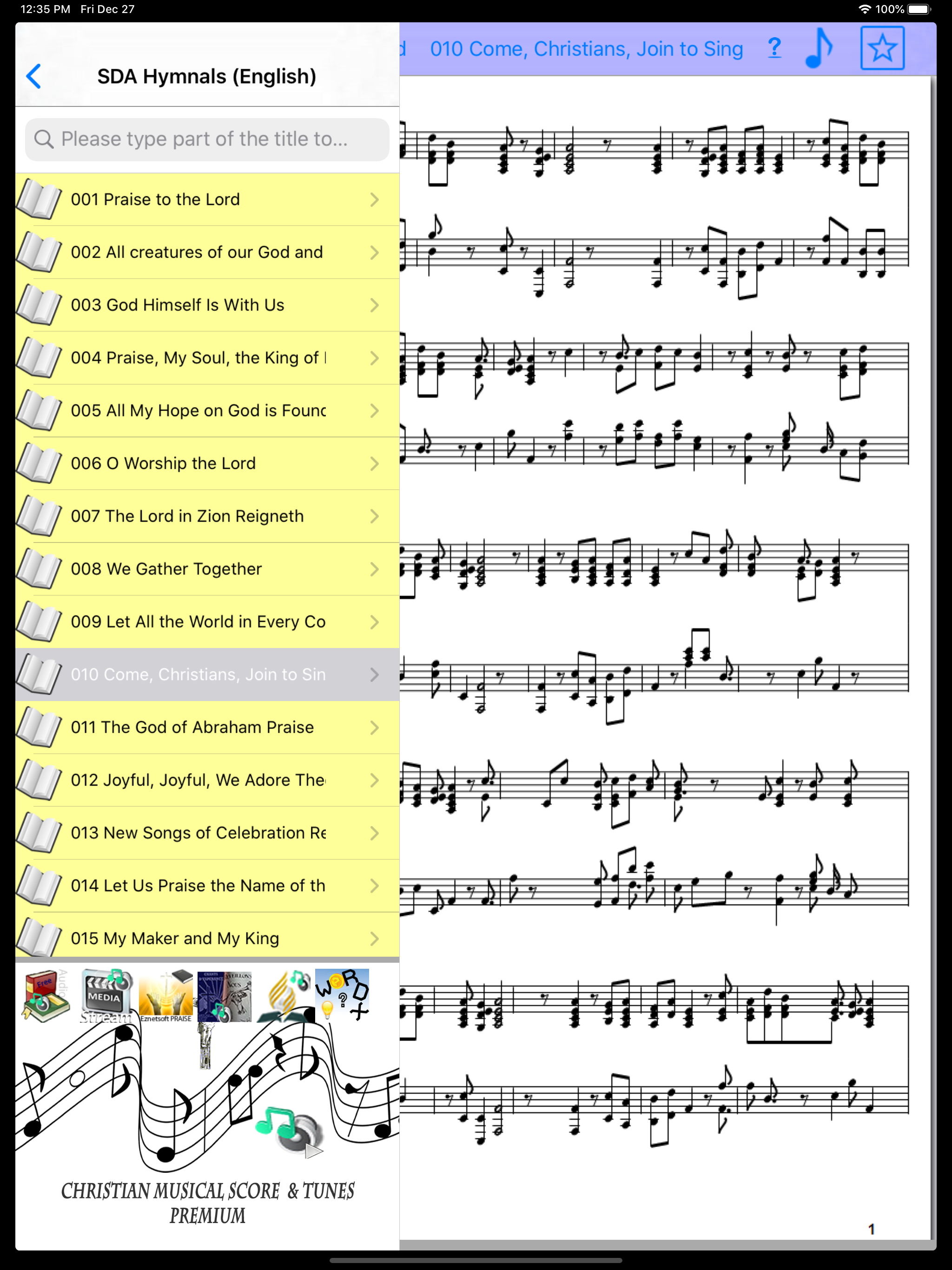 Christian music Score Premium screenshot 7