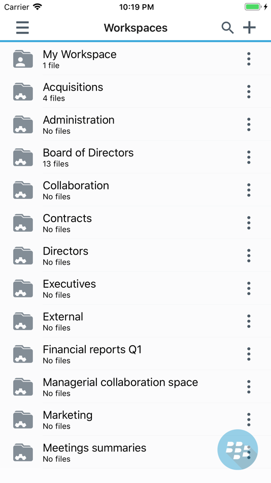 #1. Workspaces Dynamics (iOS) 由: BlackBerry Corporation