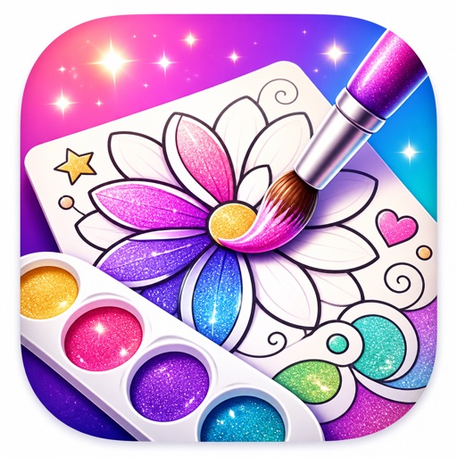 Coloring Desk Sparkle Painting
