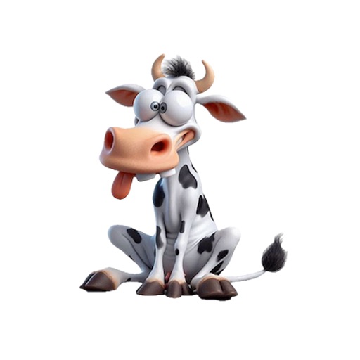 Goofy Cow Stickers