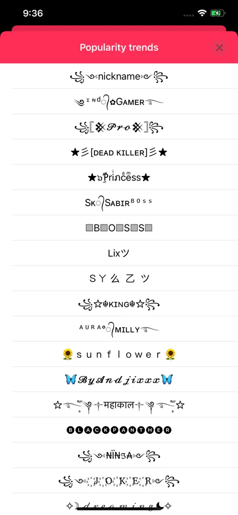 Fancy Text Symbols - Utilities App | MWM