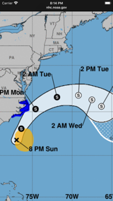 Hurricane Center screenshot