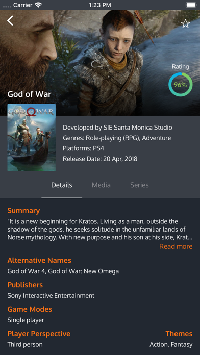 Games Tracker iPhone screenshot 7 - Entertainment app