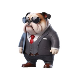 Well-Dressed Bulldog Stickers