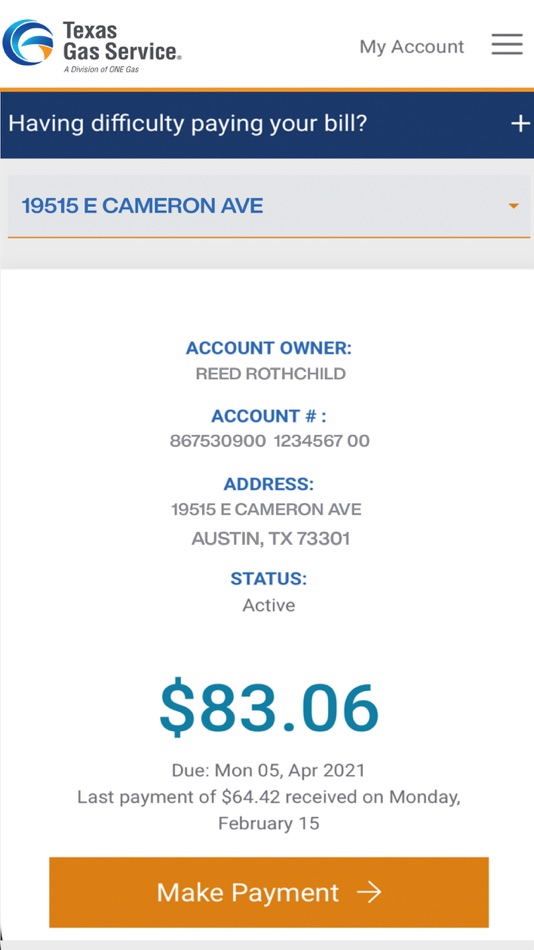 #1. Texas Gas Service (iOS) 由: ONE Gas, Inc.