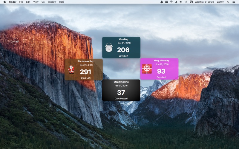 Countdown widget