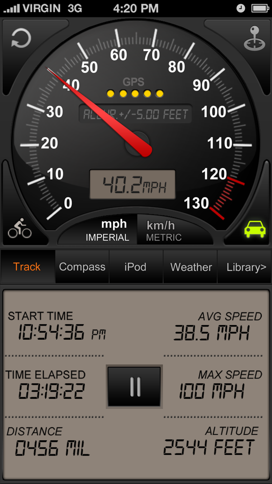 #1. Speedometer GPS+ (iOS) 由: Tigran Mkhitaryan