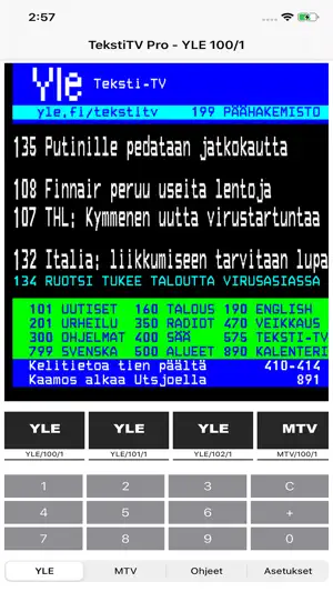 TekstiTV screenshot 1