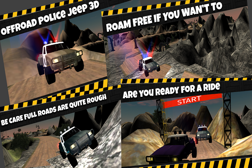 Offroad Police Jeep 3D