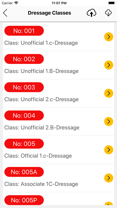 LiveScore Dressage Screenshot