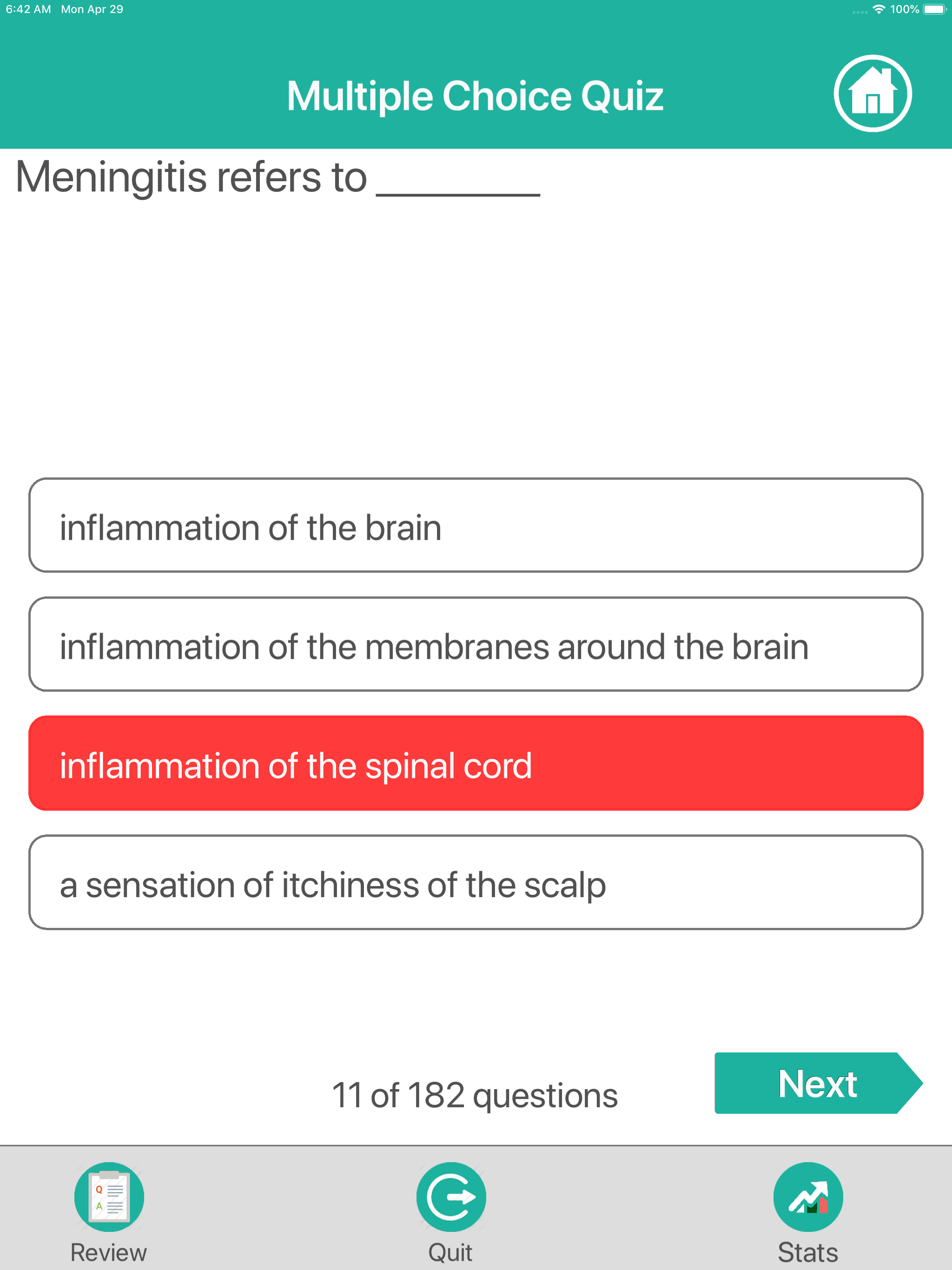 Nervous System Medical Terms screenshot 11