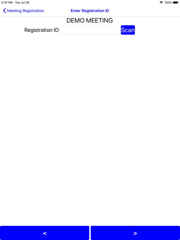Utility Meeting Registration iPad screenshot 2 - Utilities app