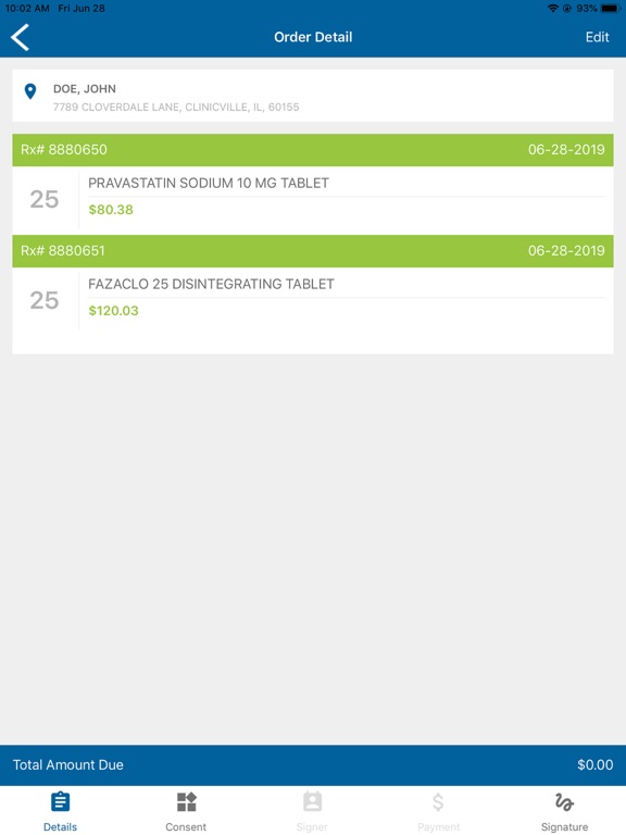 BestRx Delivery iPad screenshot 6 - Productivity app