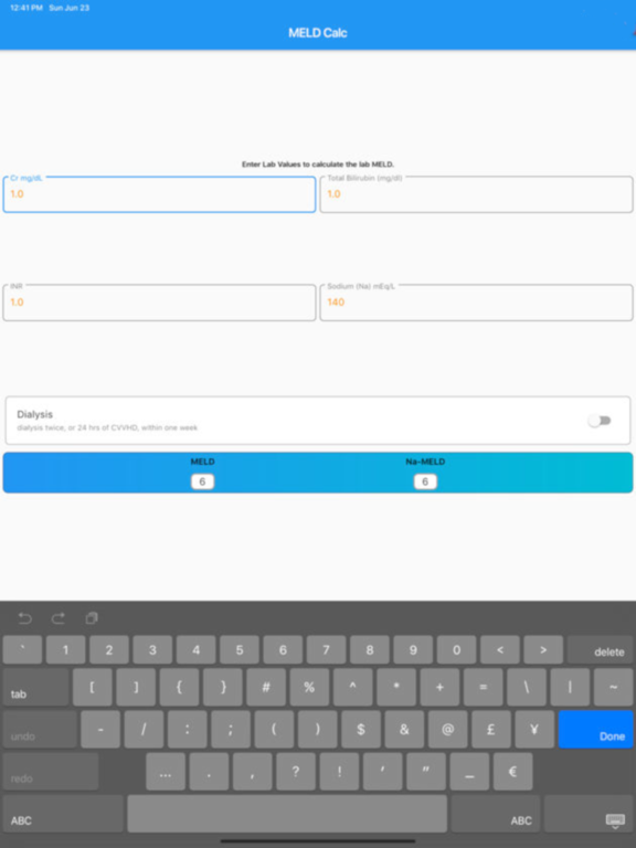 Screenshot #4 pour MELD Calculator