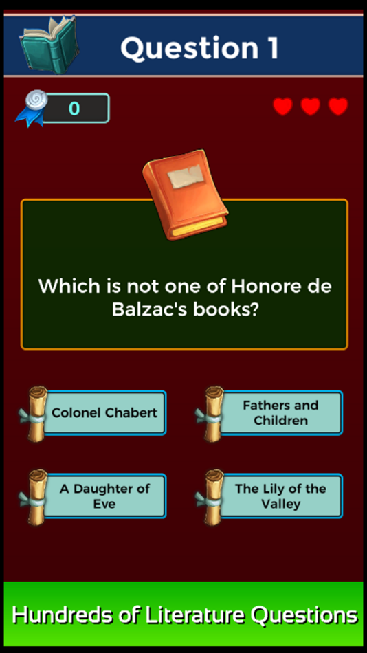 #1. Literature Quiz Game (iOS) От: Sumeyye Gumus Uzun