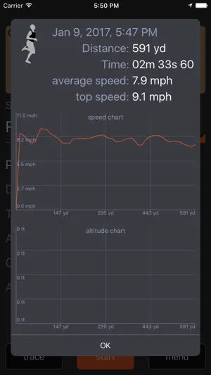Jogging app screenshot 2