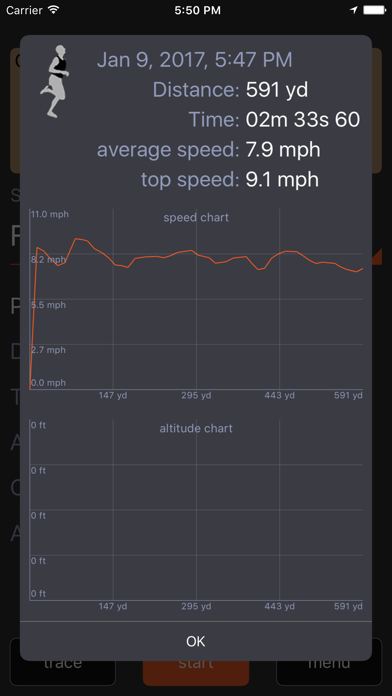 Screenshot #2 pour Jogging Tracker fonctionnement
