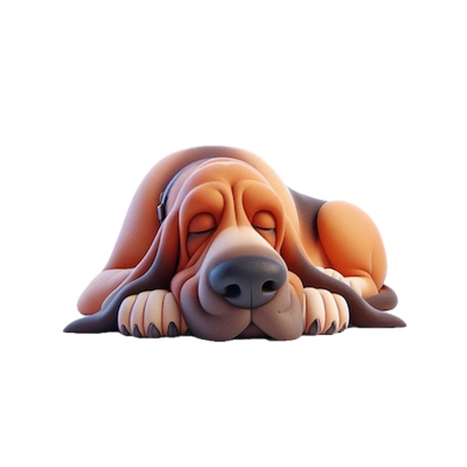 Sleeping Bloodhound Stickers