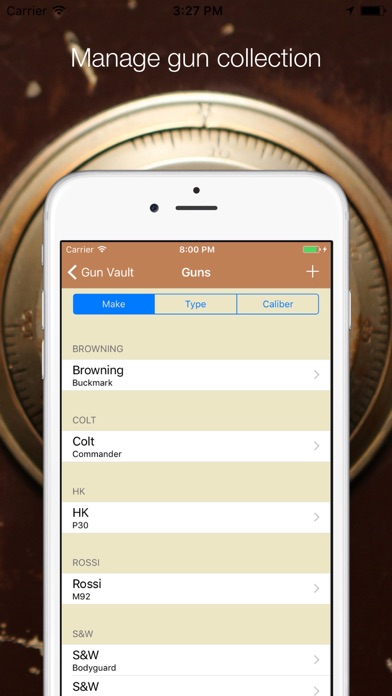 Screenshot #1 pour Gun Vault - firearm inventory.