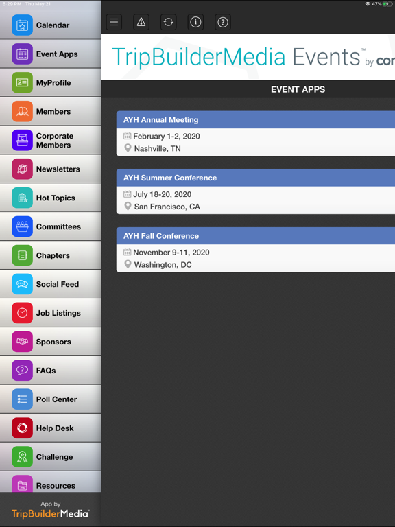 Screenshot #5 pour TripBuilder Media Events