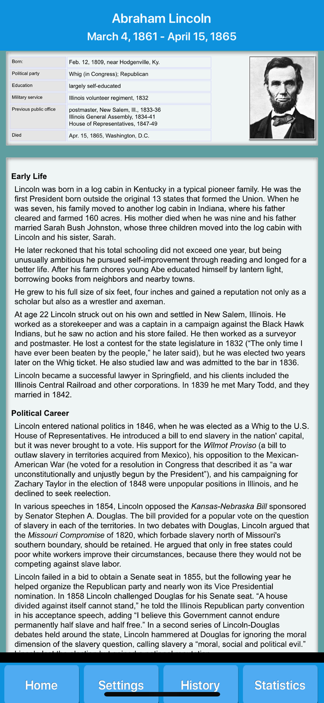 American Presidents History screenshot 3