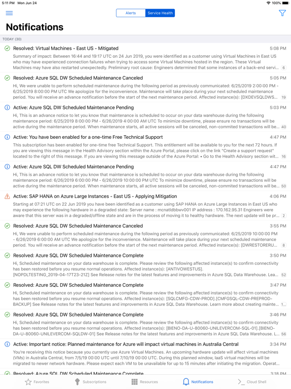 Microsoft Azure iPad screenshot 4 - Business app