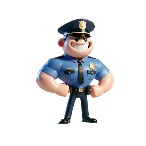 Happy Policeman Stickers