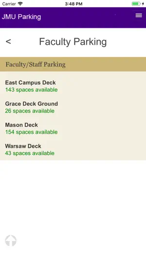 JMU Parking screenshot 2
