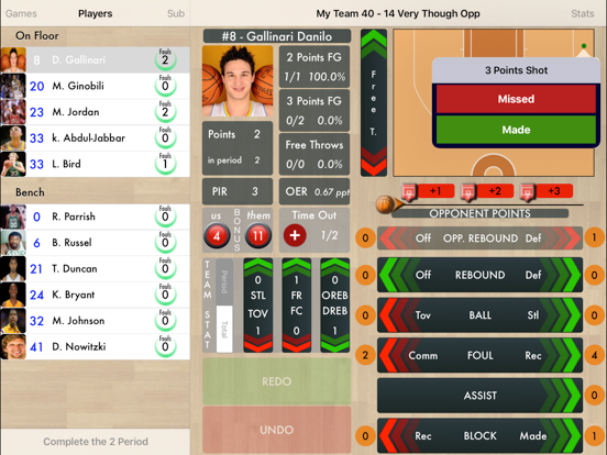 Screenshot #4 pour Basket Recorder Pro