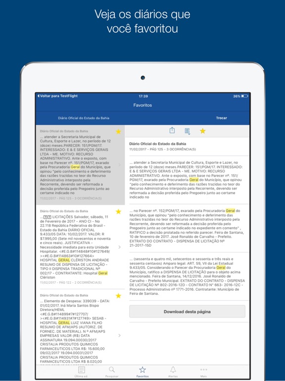 EGBA - Imprensa Oficial iPad screenshot 5