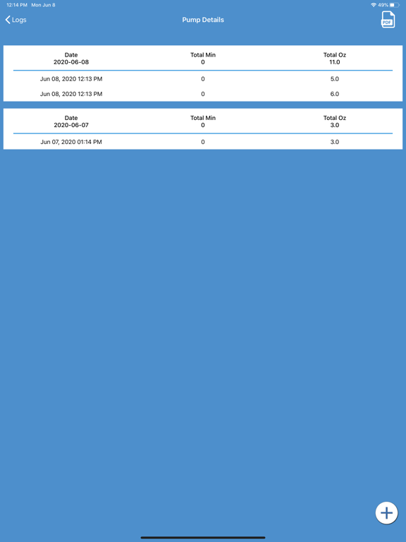 Pump Tracker: Breastfeeding iPad screenshot 5 - Medical app