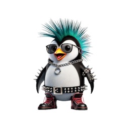 Punk Penguin Stickers