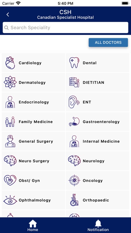 Canadian Specialist Hospital.