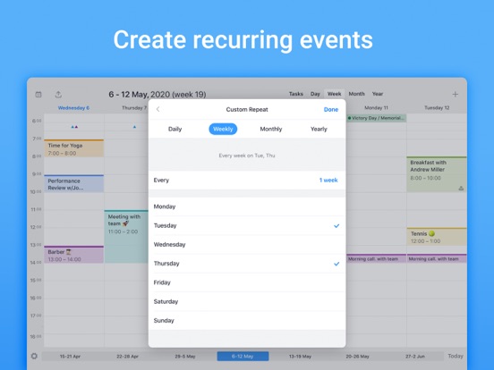 Calendars: Plannen en Kalender iPad app afbeelding 8