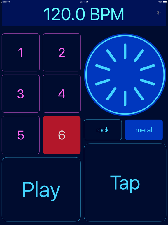 Drum Beats Metronome iPad screenshot