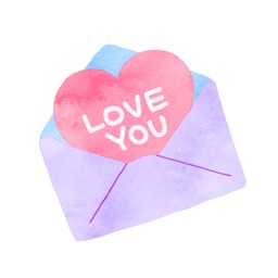 Watercolor Valentine Heart2