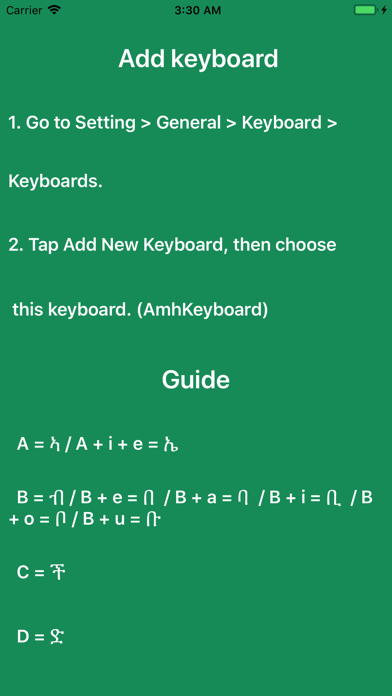 Screenshot #1 pour Best Amharic Keyboard