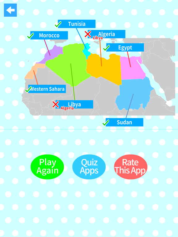 World Countries Map Quiz iPad screenshot 4 - Education app