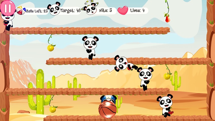 Panda Knockdown Ball Toss Game