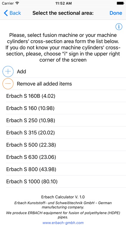 Erbach® Fusion Calculator