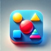 Falling colors and shapes app icon - Entertainment app for iPhone