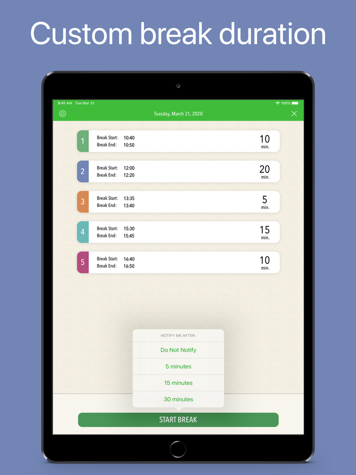 #2. Work break timer - BreakTime (iOS) 게시자: Stoyan Hristov