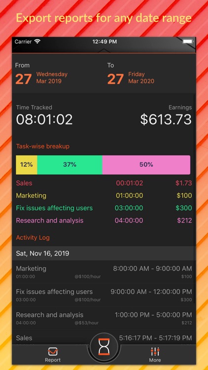 Time tracking offline - Quick