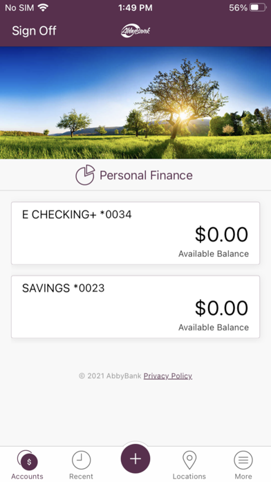 AbbyBank Personal Screenshot