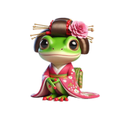 Geisha Frog Stickers