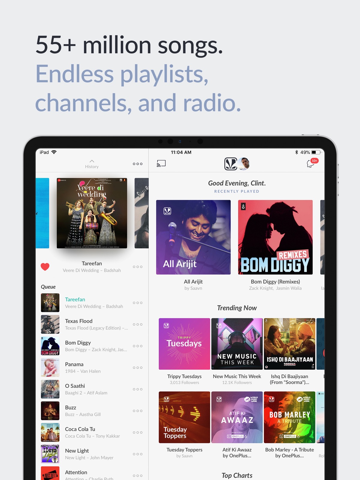 JioSaavn – Music & Podcasts ipad screenshot 1